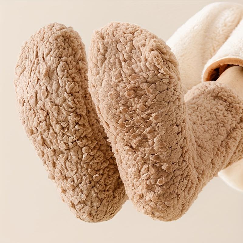 1pair Men Thermal Sleep Sock High Quality Silicone Non-slip Comfortable Women Socks Soft Solid Color Fashion Thickened Floor Sox