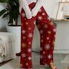 Pajama Pants , Sleepwear , Casual Drawstring Elastic Waist Pants , Comfortable Straight-leg Loose Pants