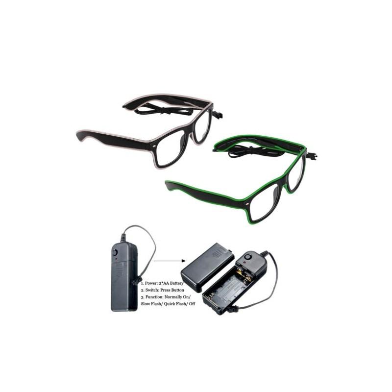 Premium Quality Led El Wire Glasses Light Up Glow Sunglasses For Dj Nightclub Parties