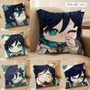 Venti Cute Cute Genshin Impact Cushion Cover Silky Short Plush Invisible Zipper Dustproof Sofa Pillow Case For Home Decor