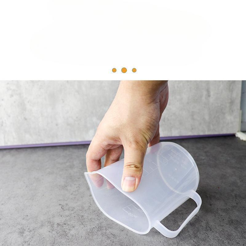 Thickened Pp Plastic Measuring Cup with Handle Transparent Graduated Cup Beaker Milliliter Cup Measuring Cup