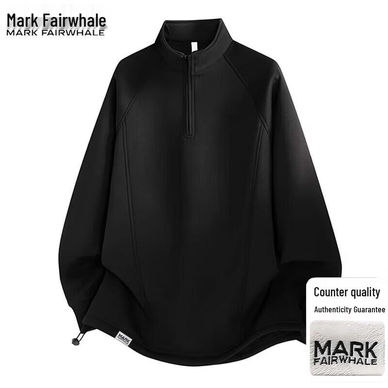Mark Fairwhale Men s Stand-Up Collar Half-Zip Long Sleeve Top 2XL 4240₽