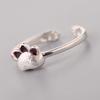 Copper Cat'S Paw Ring For Women Jewelry Finger Adjustable Open Ring For Party Birthday Gift