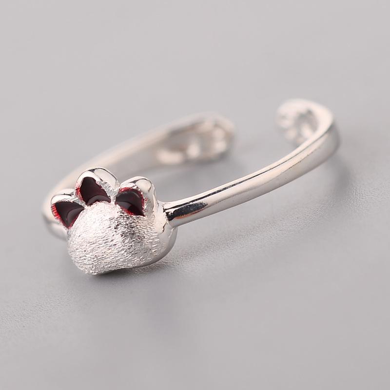 Copper Cat'S Paw Ring For Women Jewelry Finger Adjustable Open Ring For Party Birthday Gift