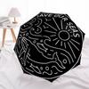 1pc Save Our Seas Sticker Automatic Open/Close Umbrella - Portable Collapsible Umbrella with 8-Rib Stability, Fashion Lovers Yy251017083