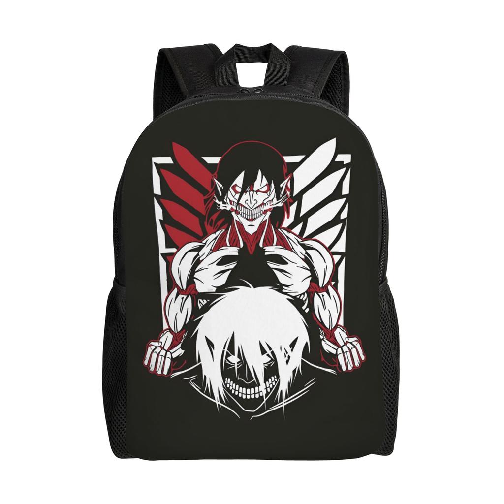3D Printing Attack On Titans Backpack for Boys Girls Manga School College Travel Bags Women Men Bookbag Fits 15 Inch Laptop