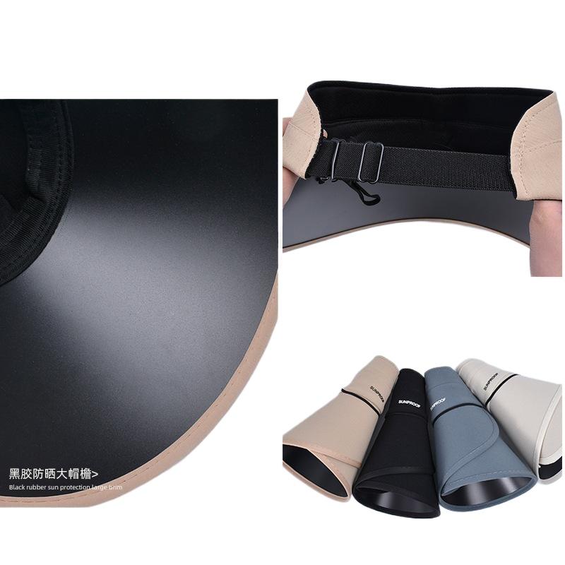 Summer vinyl large brim sunshade sunscreen hat children's outdoor fashion versatile Korean version foldable empty top sun hat