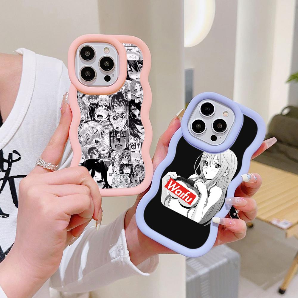 Ae81 Hentai Harajuku Anime Girl art Protective Phone Cases for Samsung S24 Plus S23 Ultra A14 A55 A06 Honor Motorola OnePlus Big Wave TPU Back Cover