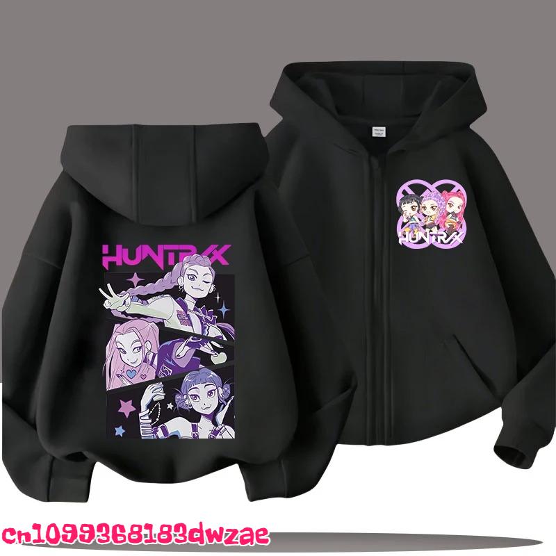 Modischer Anime Grafik Reißverschluss Hoodie Kinder Kapuzenpullover Jungen Mädchen Frühling Herbst Lässige Streetwear Jacke Kinderkleidung