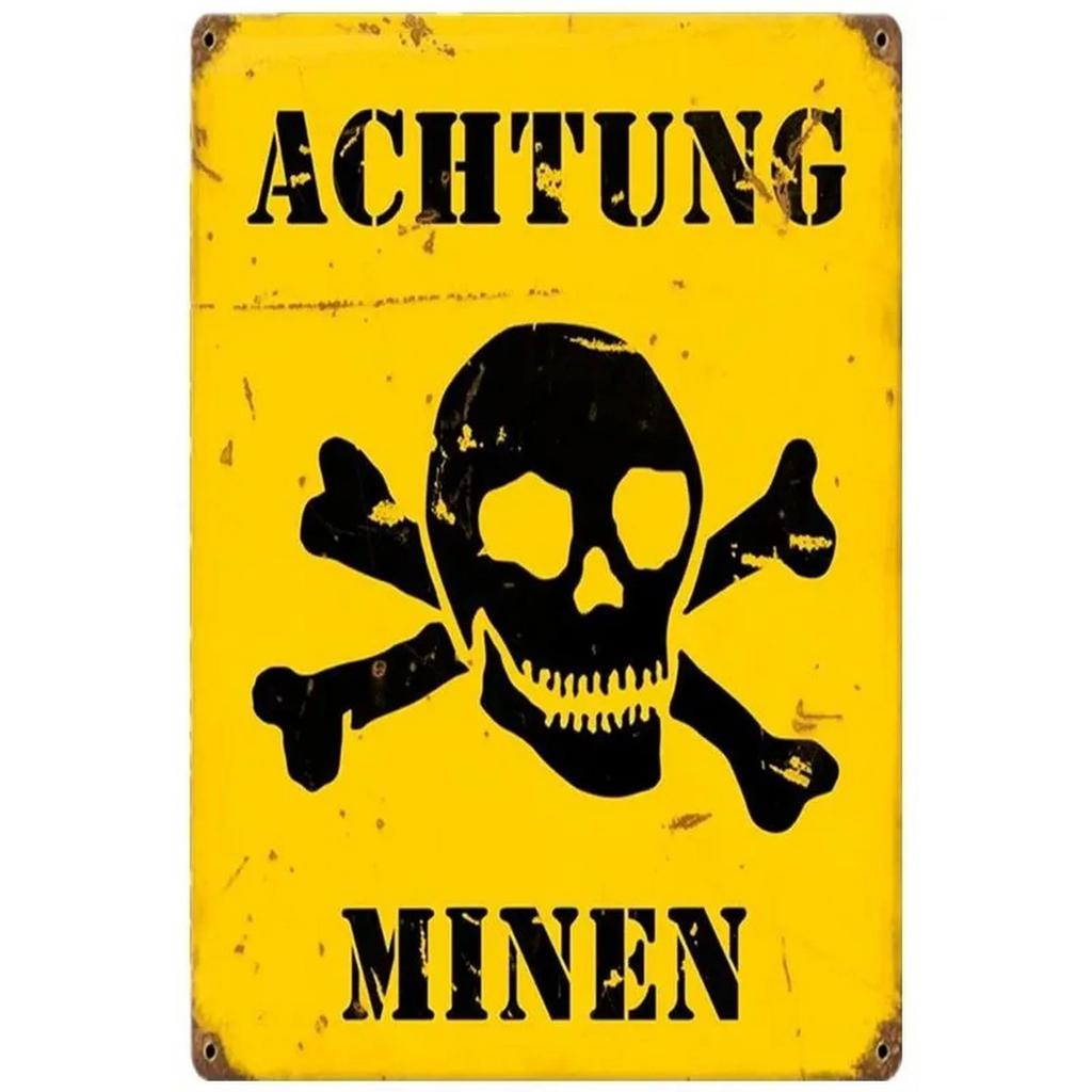 Warning Metal Tin Signs Keep Out Wall Decoration Plaque Vintage Art Poster Iron Painting for Man Cave Home Cafe Garden Club Bar