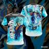 2026 Summer Dragon Ball  T-Shirt 3D Print Vegeta Super Saiyan Blue Neon Oversized Loose Breathable