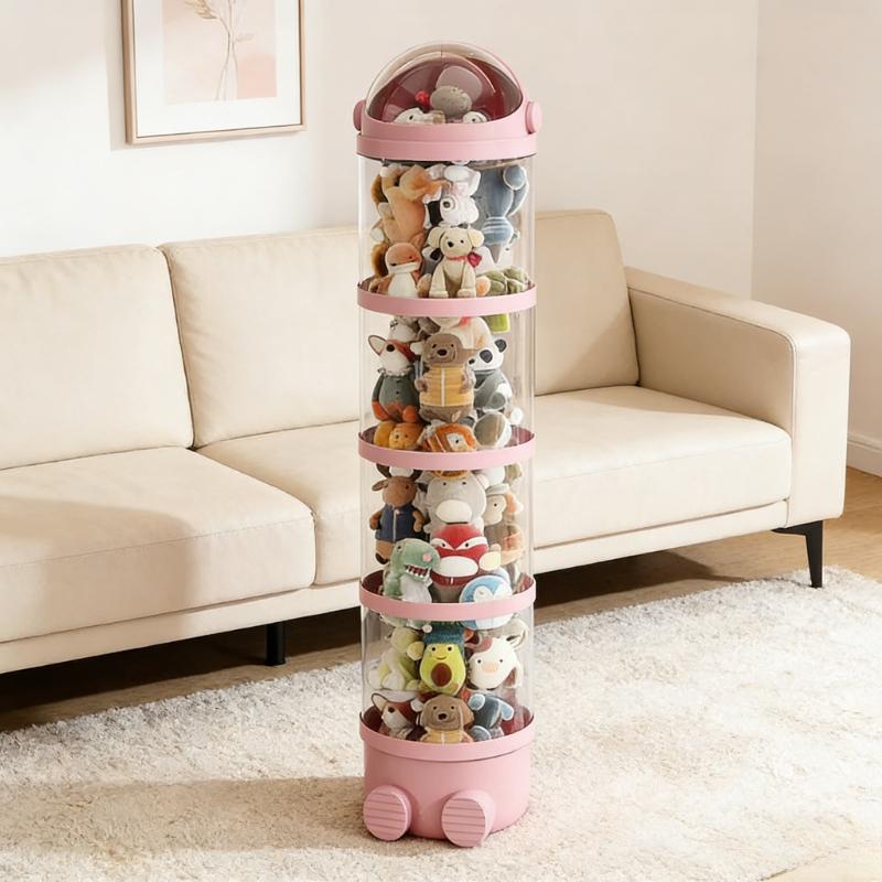 Clear Plastic Toy Storage & Display Box with Lid - Versatile Organizer for Kids' Toys, Collectibles, and Home Decor Display