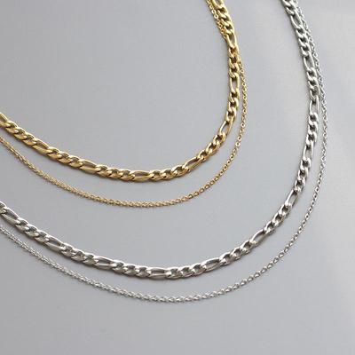 Double Layer Figaro Chain Necklace: Bestselling Titanium Steel Clavicle Accessory for Women