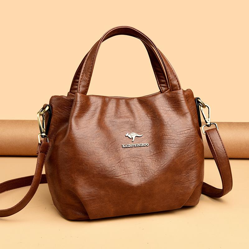 Fashionable Crossbody Bag Women's Single-shoulder Bag Women's Simple Middle-aged Handbag