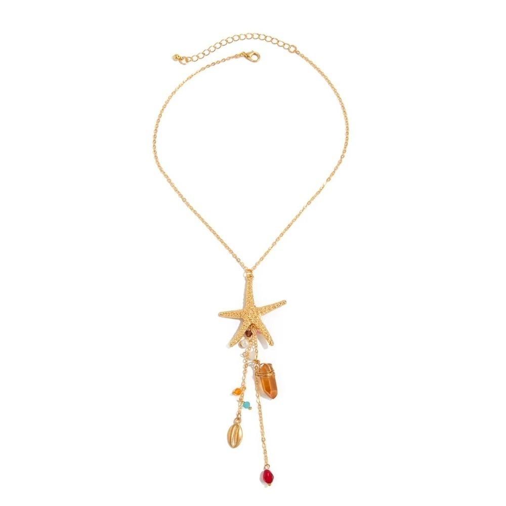 

Crystal Pendant Conch Fashion Jewelry Elegant Sea Series Necklace Starfish Shell Earrings Summer Necklace