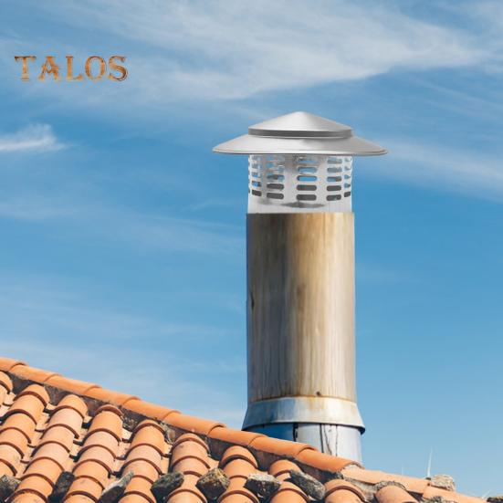 Cubierta de chimenea redonda con malla de malla Cubierta de chimenea de metal con parte superior cónica Cubierta de chimenea resistente a la intemperie para techo exterior Cubierta de escape de chimenea con parte superior cónica