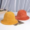 Woman Pure Color Fashion Plush Hat Winter Autumn Warm Hat All-match Bucket Hat
