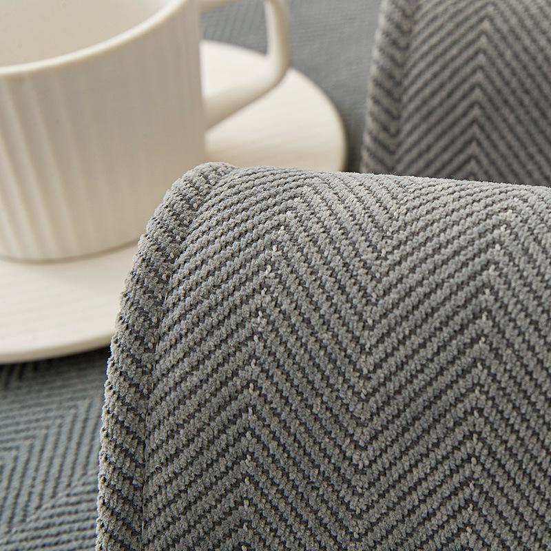 Chenille Herringbone Pattern Sofa Cushion Four Seasons Universal Non-Slip Stain-Resistant Japanese Simple Solid Color Sofa Cover Cover Cloth