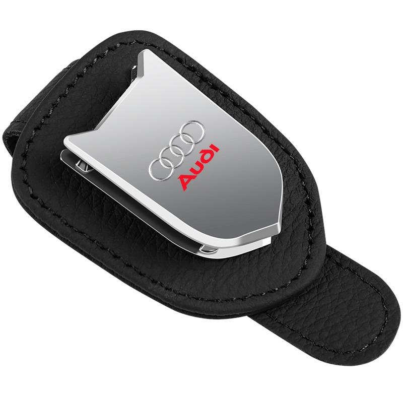 Car Auto Sun Visor Glasses Box Sunglasses Clip Card Ticket Holder Stand for Audi A3 A4 B5 B6 A3 8P 8V 8L A5 A6 C6 C5 A1 A7 A8 Q2 Q3 TT RS3 RS4