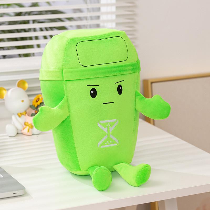 Plush Plant Shaped Garbage Bin Toy With Pp Cotton Filling For Kids Room Decor