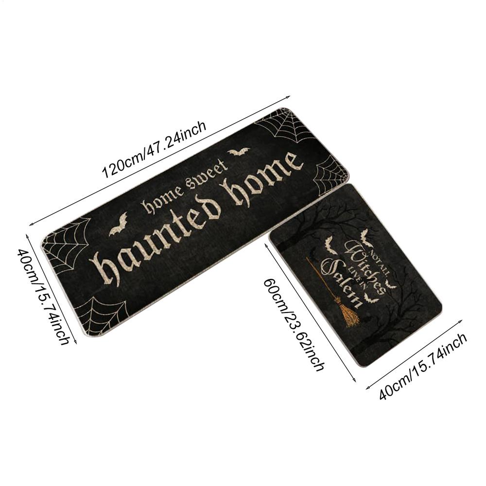 Halloween Front Door Mat Non-Slip Kitchen Door Rug Funny Halloween Floor Mat for Entryway Porch Bathroom Kitchen Shower