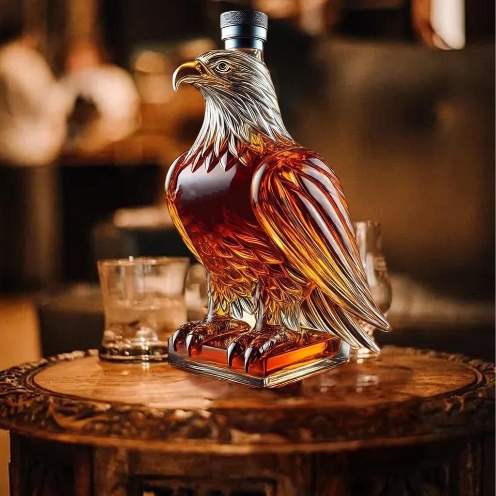 New Whiskey Eagle Glass Decanter Men's Fun Whiskey Bottle Home Bar Decoration Gift Whiskey Decanter Set