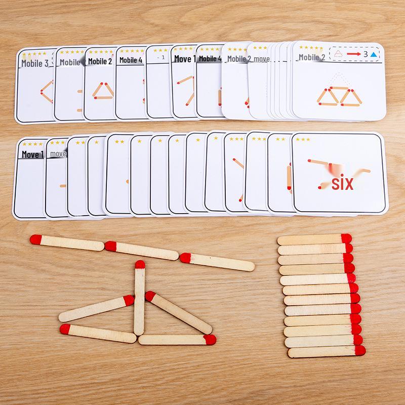 

Детские деревянные палочки для логической математической игры - Развивающие игрушки для начальной школы и детского сада