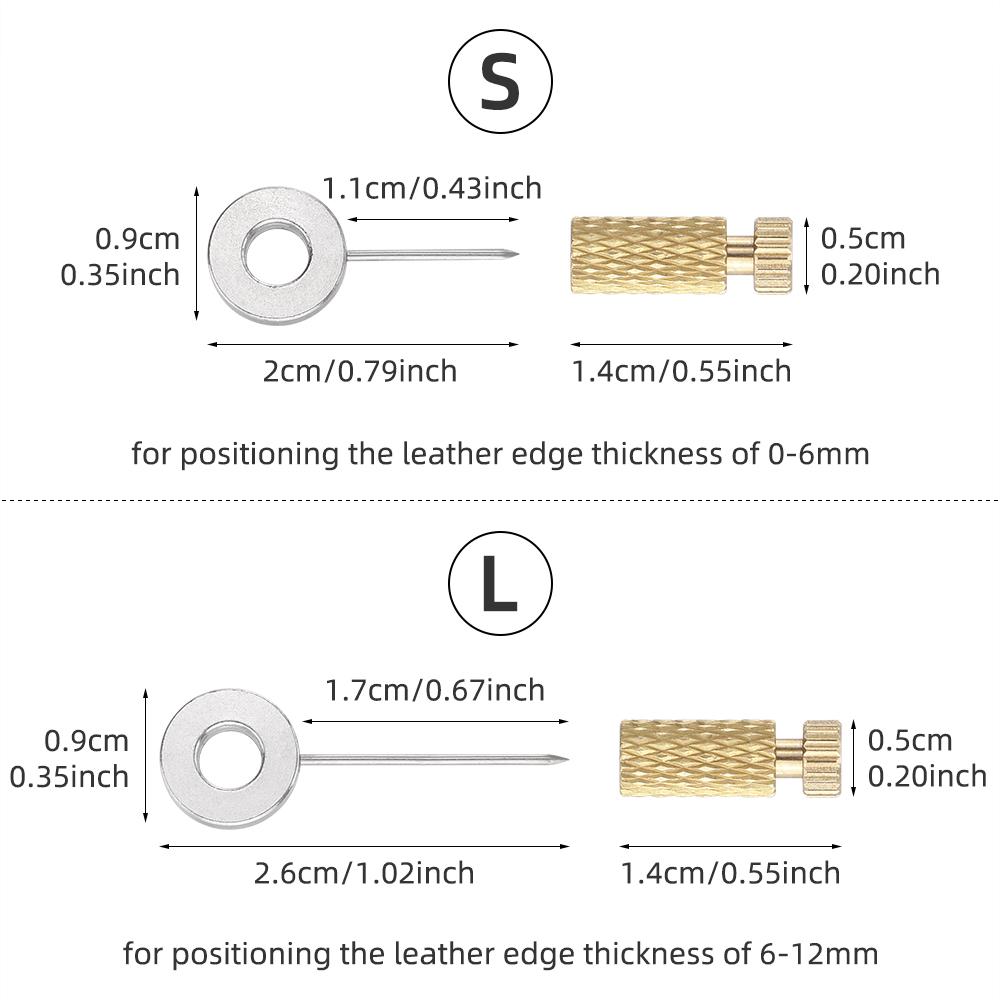 5pc/set Leather Sewing Needle Positioning Tool, Fixing Stitch Locator, DIY Leather Edge Locking Suture Located Needles
