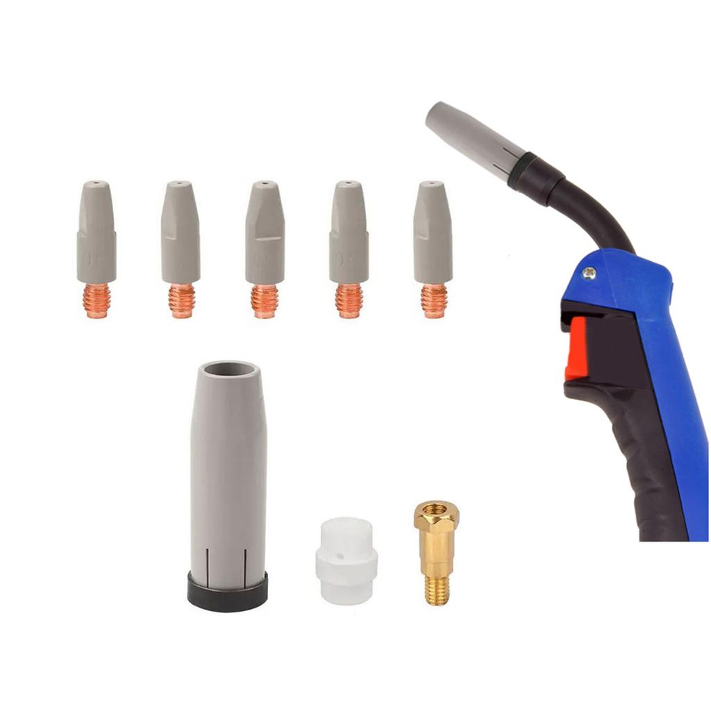 8pcs Conductive Nozzle Rods Conductive Nozzle Extension for 36KD Welding Guns Precision Designs for Enhances Efficiency