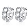 Echte 925 Sterling Silber Kette-förmige Ohrringe für Damen Runde Kreise Mikro-eingelegte Zirkon Ohrringe Hochzeitsfeier Schmuck Geschenke