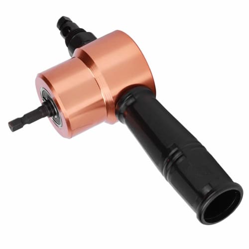 Sheet Metal Nibbler, 2-Flute Cutting Tool for Power Drills, with Bendability and Straight Cutting Capability, and a Handle for Extended Use, Ideal for