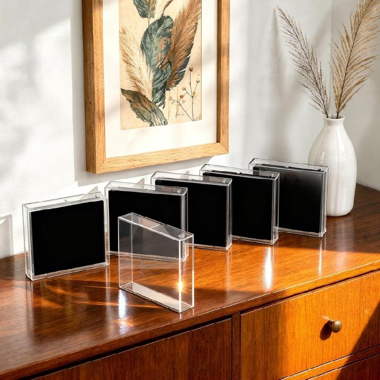 Modern Wall Mount CDs Display Case For Double Triple Disc Jewel Case Acrylic Holder Easy Installation For Indoor