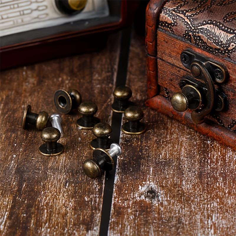 35 Stück runde Mini-Knöpfe – perfekt für Schmuckschatullen und kleine Möbel. Runde Metallgriffe im Vintage-Stil für Schubladen, Schmuck-Organizer-Knöpfe mit Schrauben.