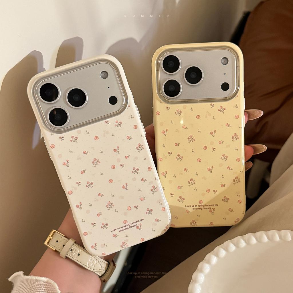Summer yellow floral apple 17promax mobile phone case iphone16 gentle 14 anti-drop soft 13 suitable for 15 fresh