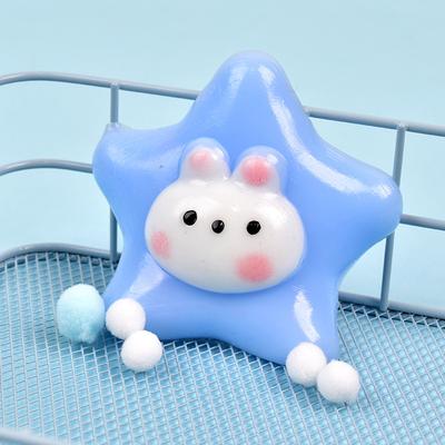 Mud Like Pinch Five Corners Star Rabbit Pinch Fun Silicone Super Soft Stress Relieving Squeeze Adult Kids Gift