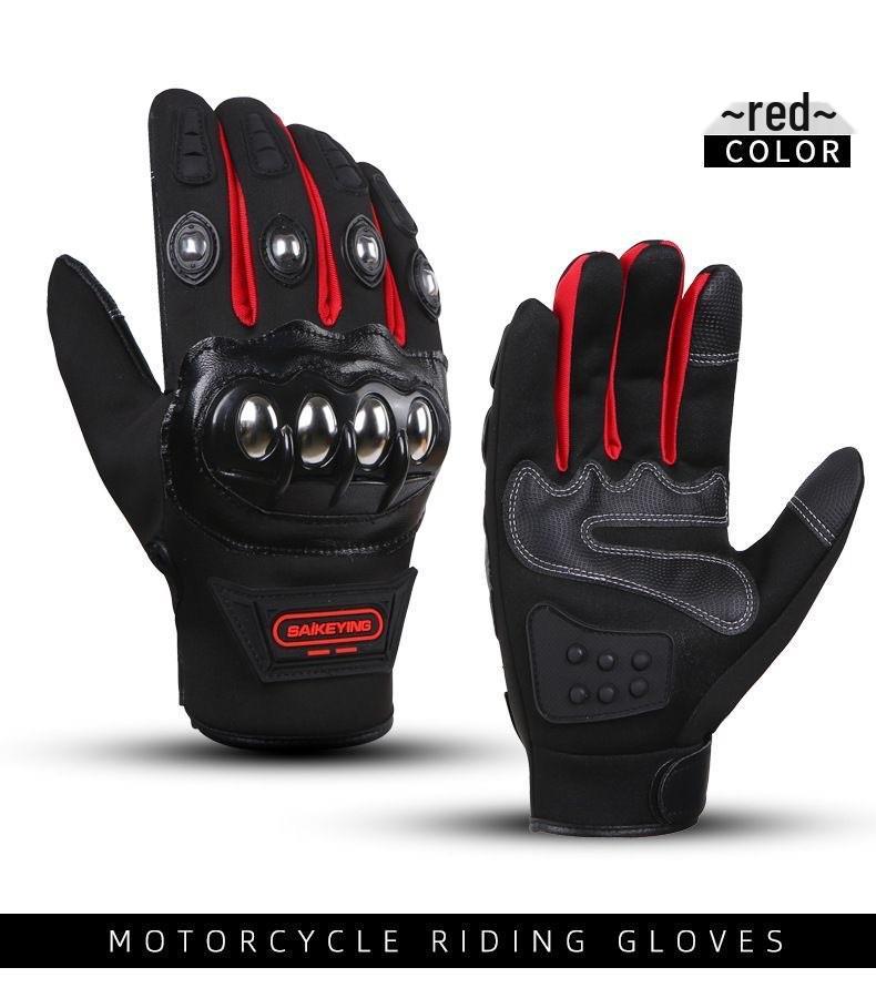 Steel Shell Half-Finger Motorcycle Gloves for Men & Women - Outdoor Sports, Fitness, & Mountaineering Protection