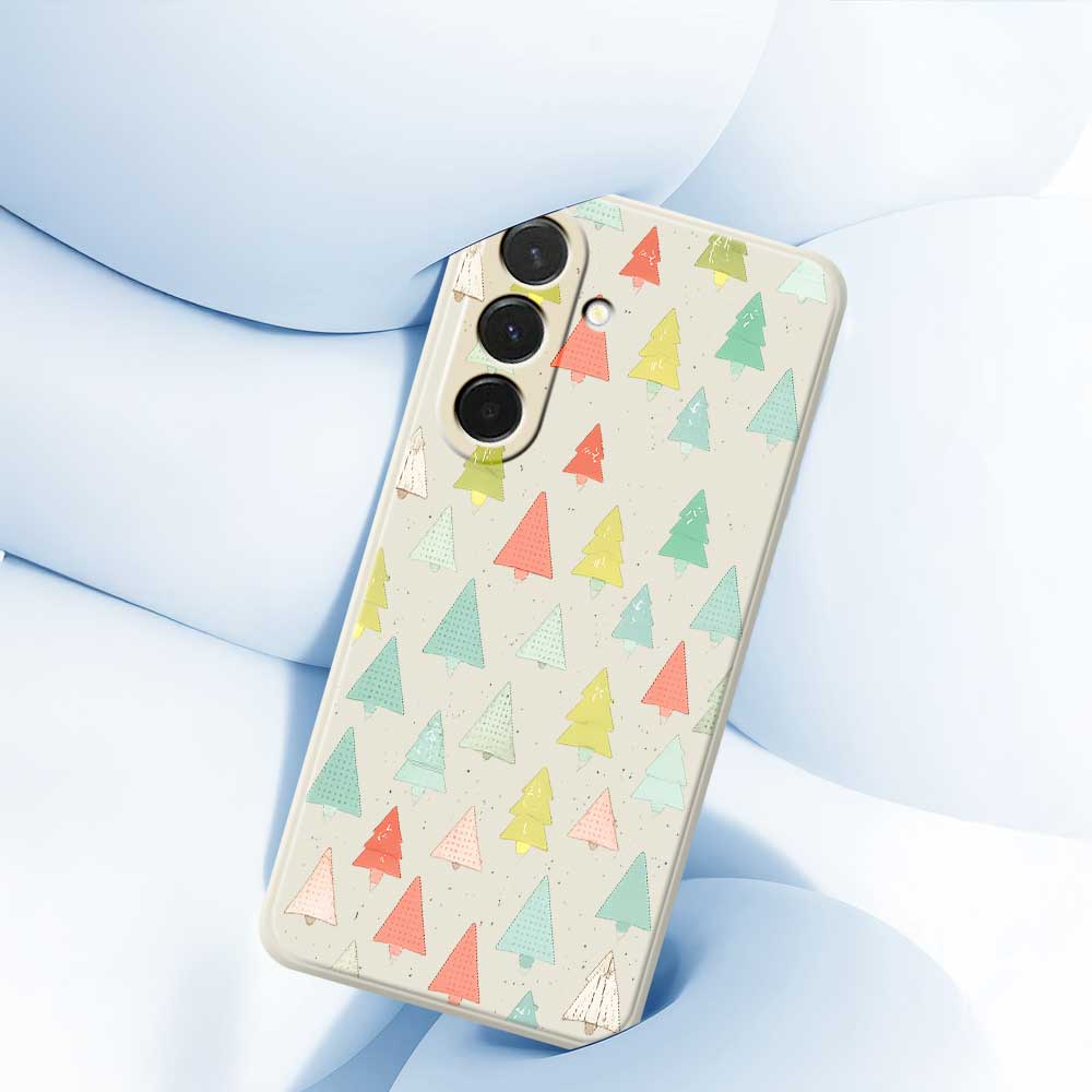 For Samsung Galaxy A36 5G Case Colorful Trees Pattern Printing Straight Edge TPU Phone Back Cover