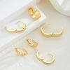 3 Pairs Dainty 14K Gold Plated Zircon Hoops Stackable Earrings Set For Women Fashion Elegant Daily Party Wear Jewelry Gifts 2026