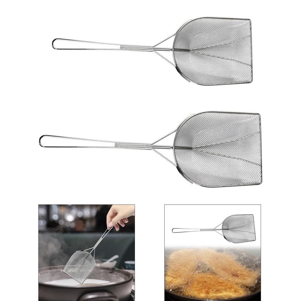 Square Mesh Skimmer Cooking Oil Strainer Cooking Utensil Oil Skimmer for Deep