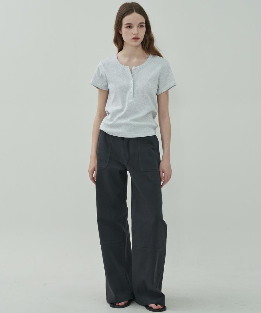 MOTT [Select Length] Fatigue String Pants - Charcoal