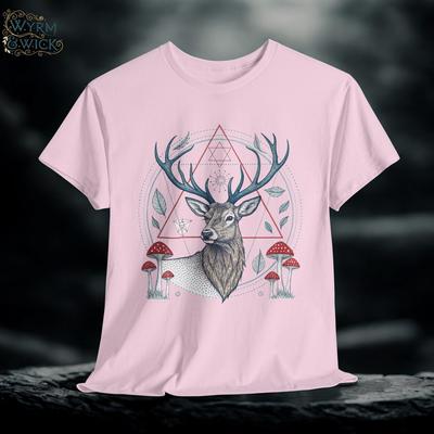 Majestic Deer Graphic Tee: Spiritual Esoteric Nature Shirt