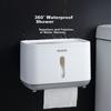 Ecoco Cocoa Bathroom Tissue Box Toilet Paper Non-perforated Bathroom Wall-mounted Box Bathroom Tissue Box E1807 Gray