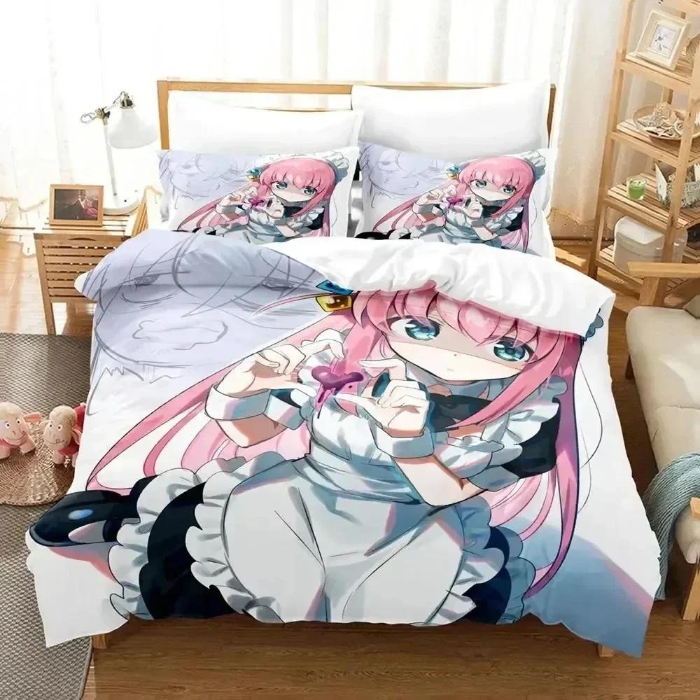 3D Print Anime Hitori Gotoh Bocchi the Rock Comfortable Duvet Quilt Cover Pillowcase Bedding Set Bedroom Decoration Home Textile