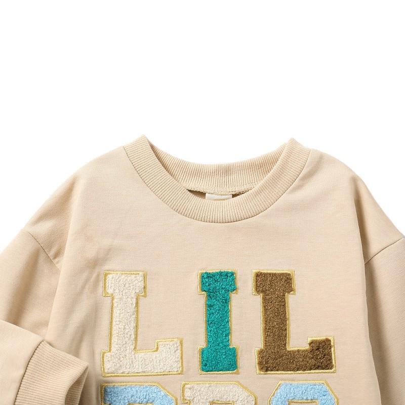 Salopetă pentru bebeluși, cu mâneci lungi, cu litere imprimate