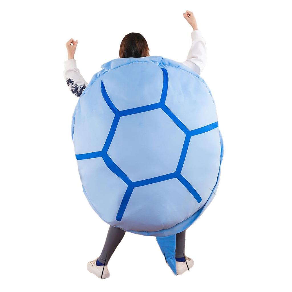CAWKAY Turtle Shell Cushion, Kigurumi Compatible, Plush Toy, Cosplay, Body Pillow, Relaxing Cushion, Chair Backrest, Reading, Watching Videos (Blue,