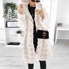 Kvinners faux-fur' Gilet langermet vest Body Warmer Jacket Coat Yttertøy