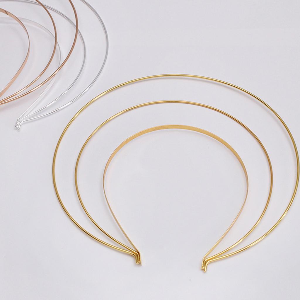 Fasce Metalliche Lisce per Capelli da Donna Fai da Te Artigianato Telaio Sottile in Filo d'Acciaio Fascia per Capelli