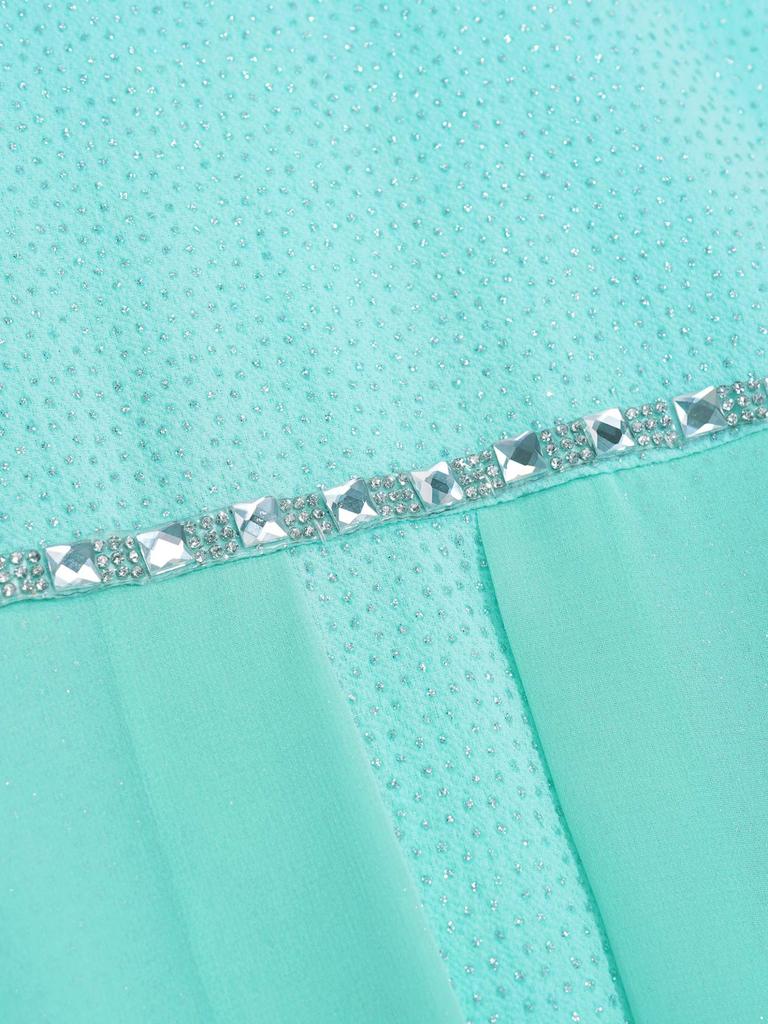 Kids Girls Sequins Chiffon High-low Pageant Wedding Bridesmaid Summer Party Flower Girl Knee Length Dress