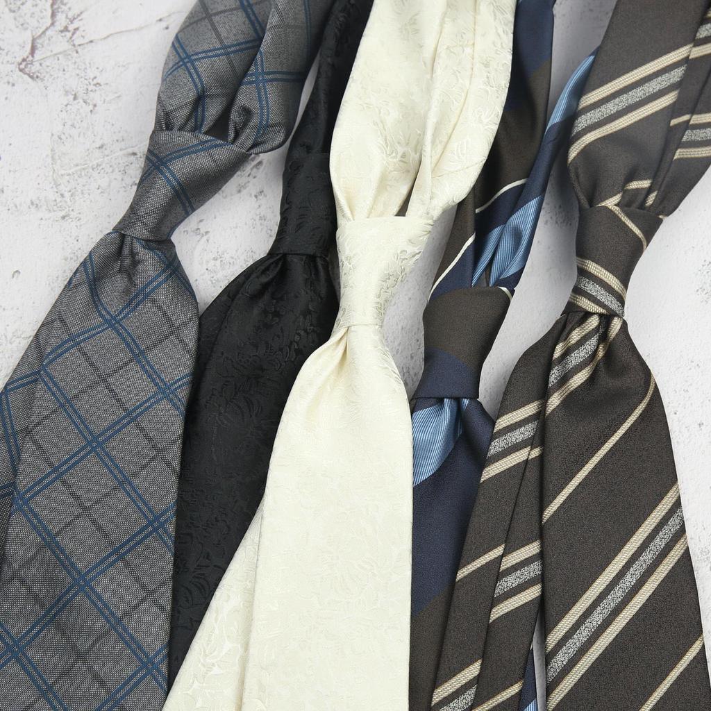 Men's Retro Floral Jacquard Tie, 8CM Wide, Coffee, Blue, Burgundy Stripes: Perfect for Formal and Casual Wear