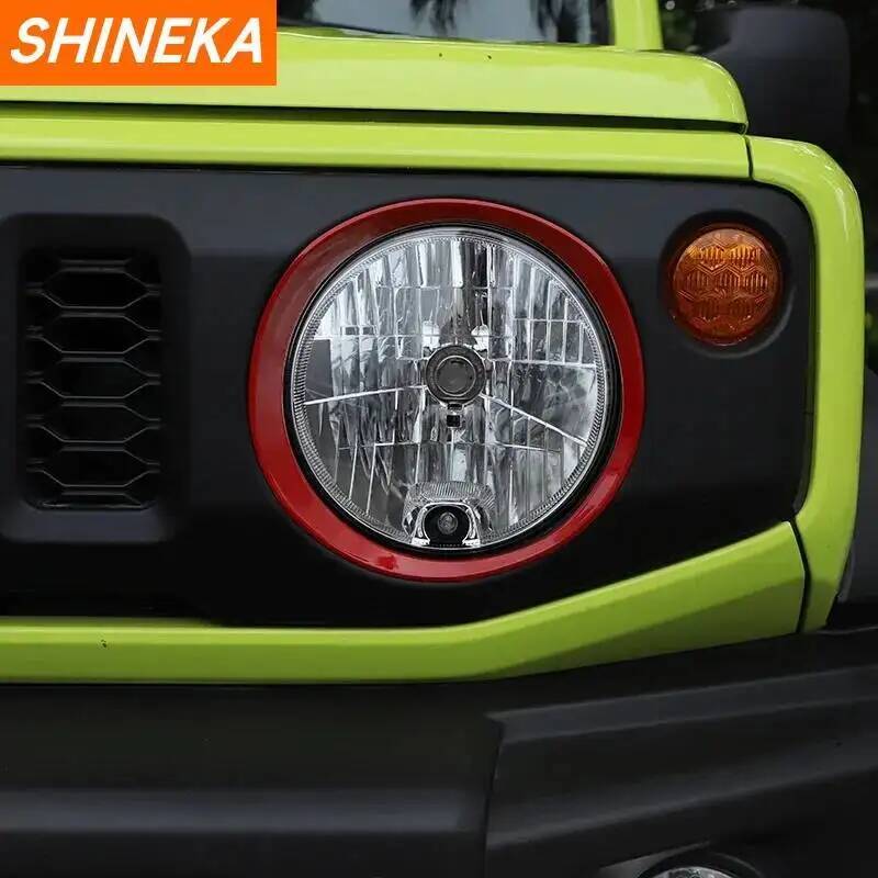 SHINEKA Auto Frontscheinwerfer Lampe Dekoration Abdeckung Aufkleber für Suzuki Jimny 2019 2020 2021 2022 2023 2024 Exterieur Zubehör